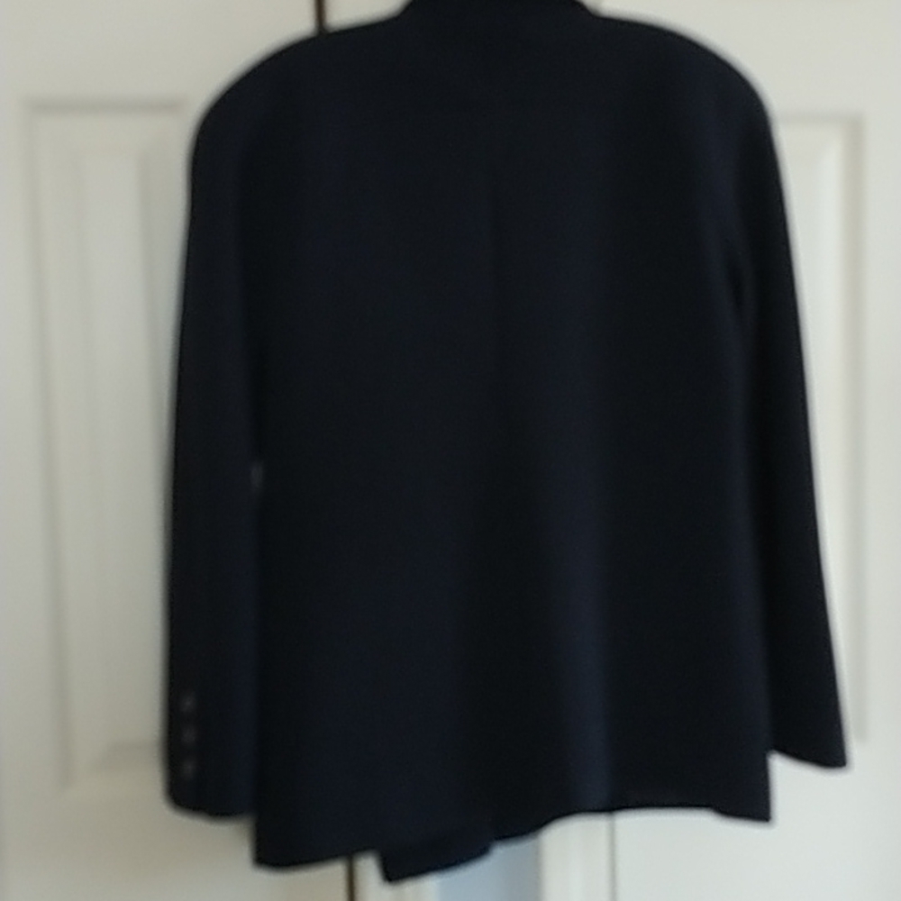 Bergdorf Goodman/Jennifer George Pea Coat Navy Vintage 6 - Picture 9 of 15